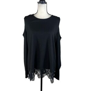 Vince Camuto Cold Shoulder Lace Top NWT XL